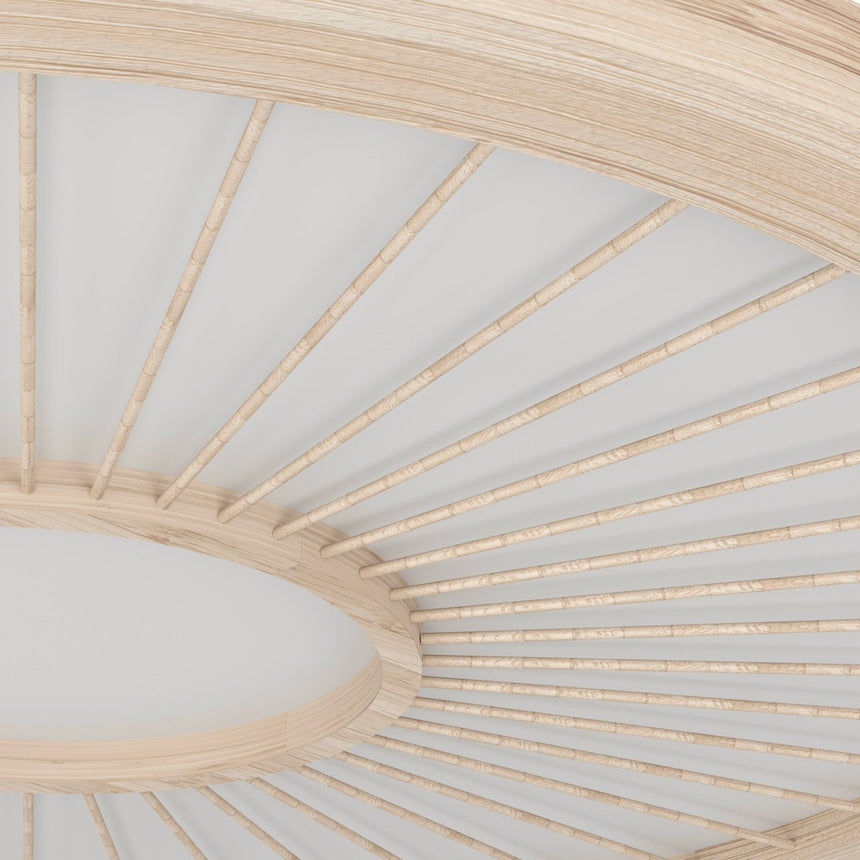 EGLO Dehesa Lámpara de techo colgante LED regulable aluminioacero madera blanco naturaleza 390297