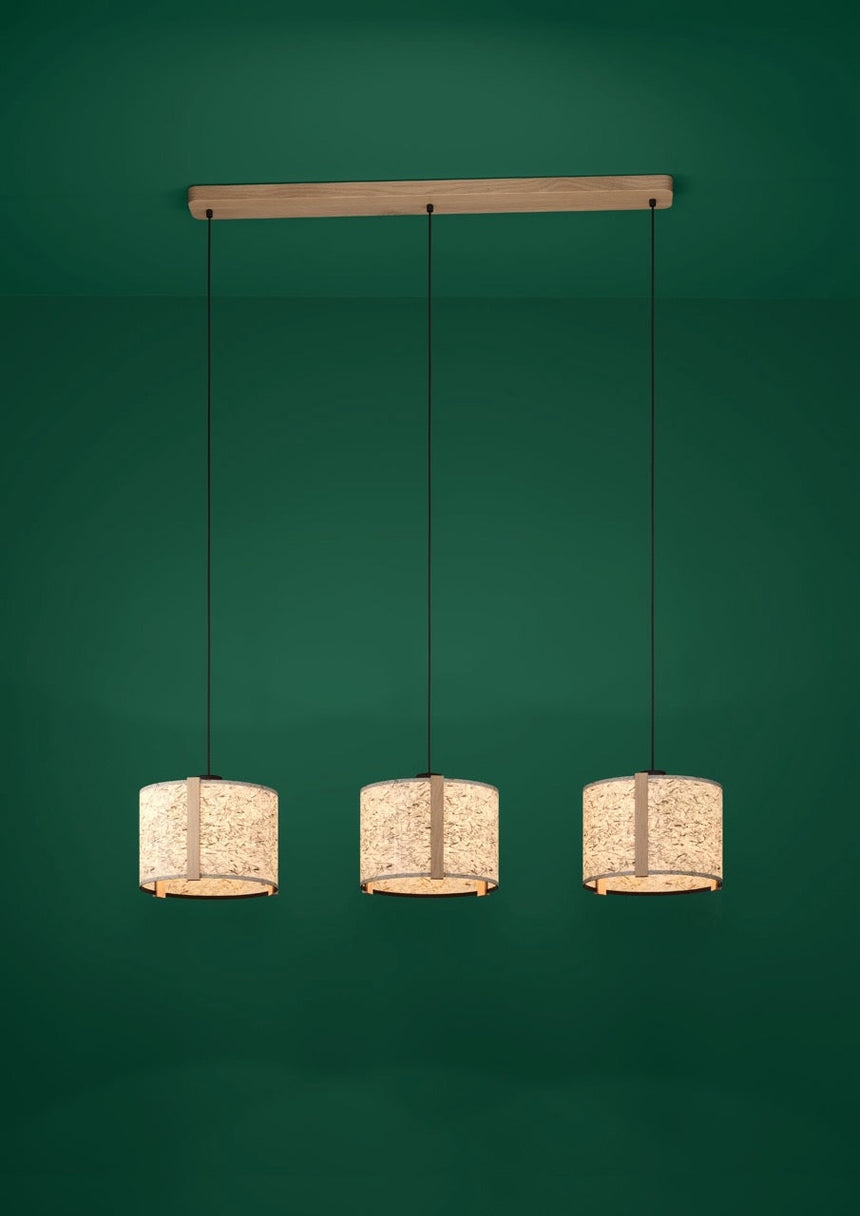 EGLO Hontongas Lámpara de techo colgante maderaacero tejido con heno cafénegro beigeverde 390324