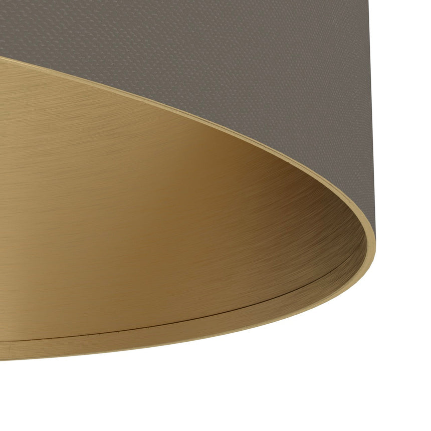 EGLO Santandria Lámpara sobremesa aceromadera textil latón cepilladocafé cappuccinolatón 390337