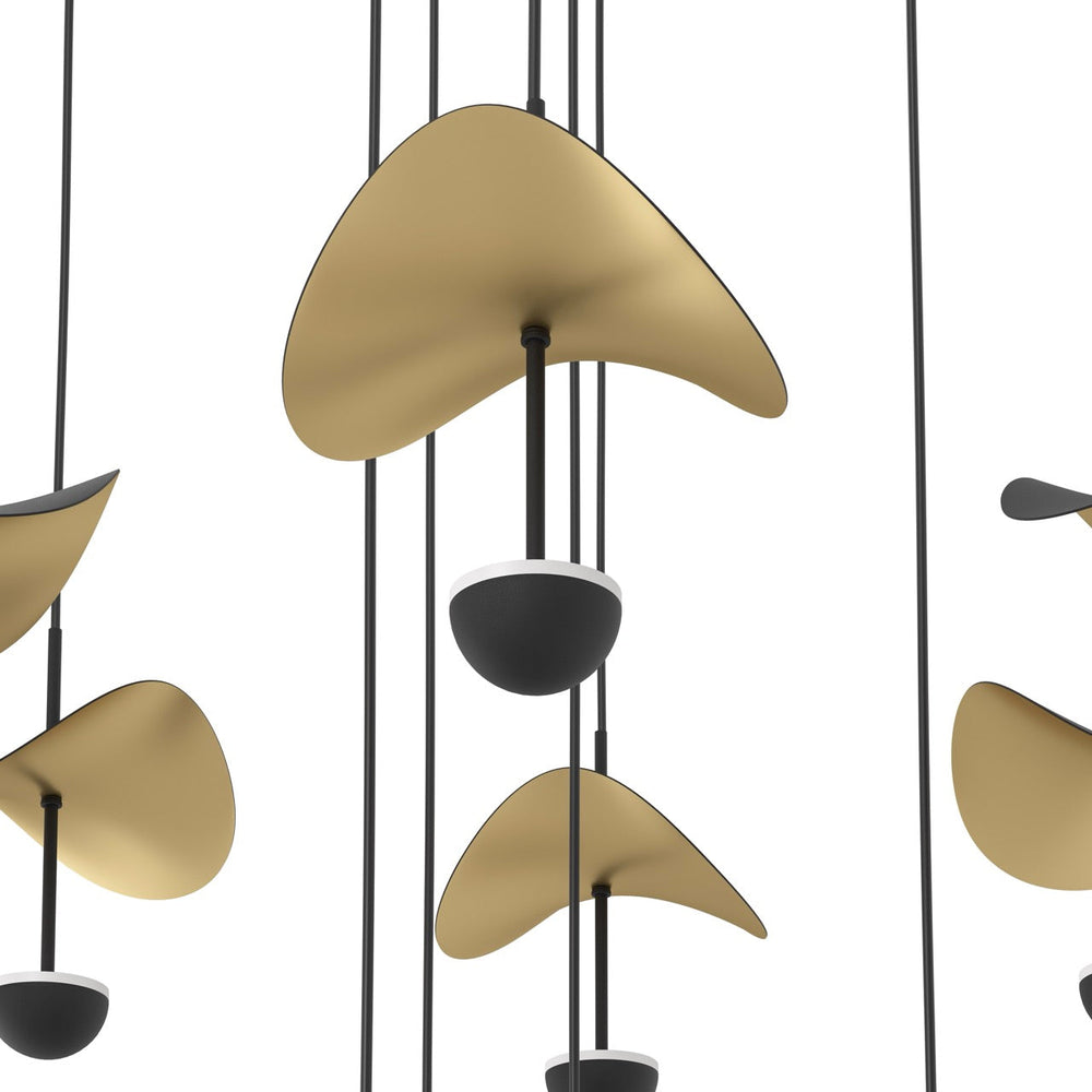 EGLO Dracera Lámpara de techo colgante LED regulable Ø58cm oro negro 390339