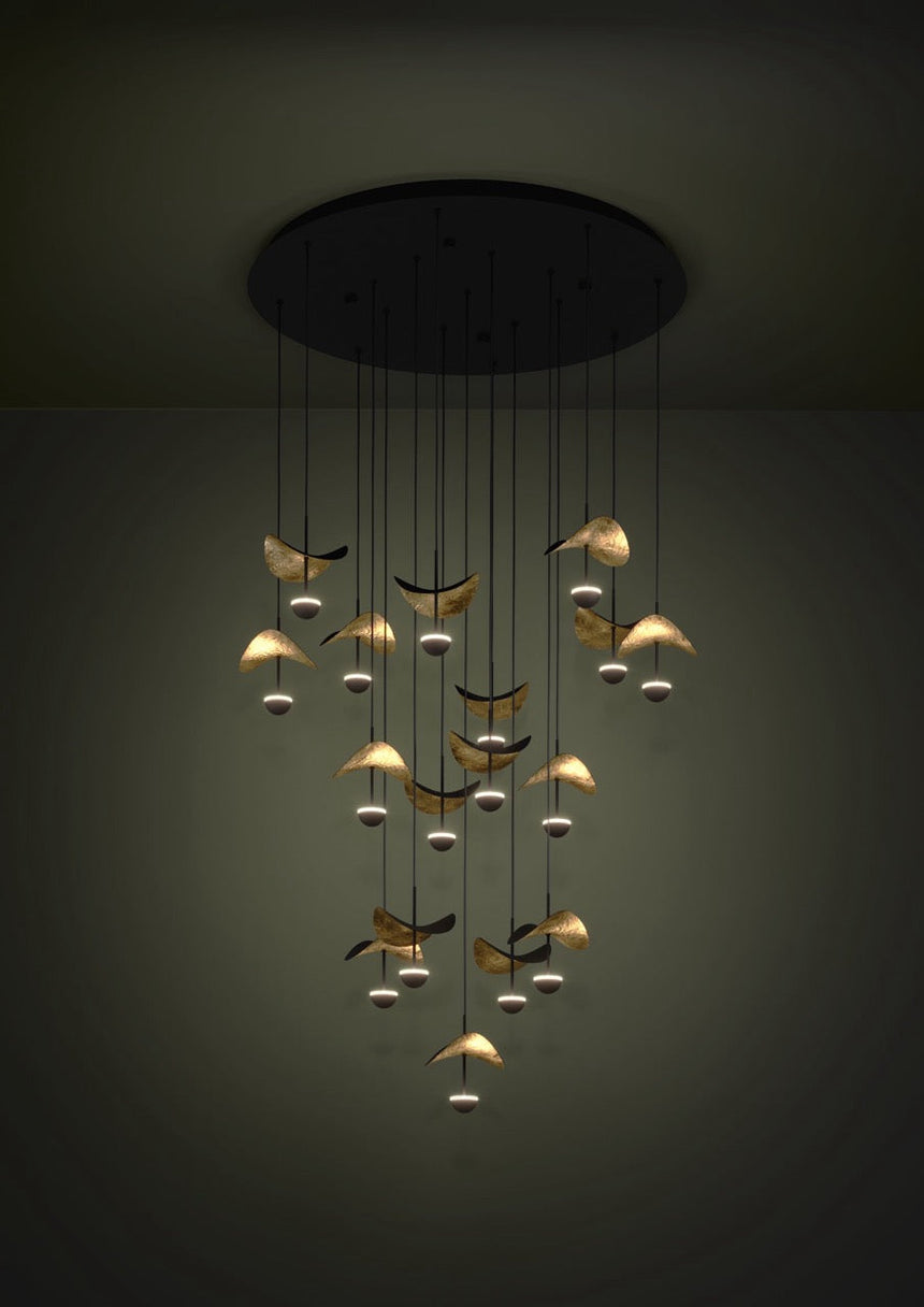 EGLO Dracera Lámpara de techo colgante LED regulable oro negro 390341