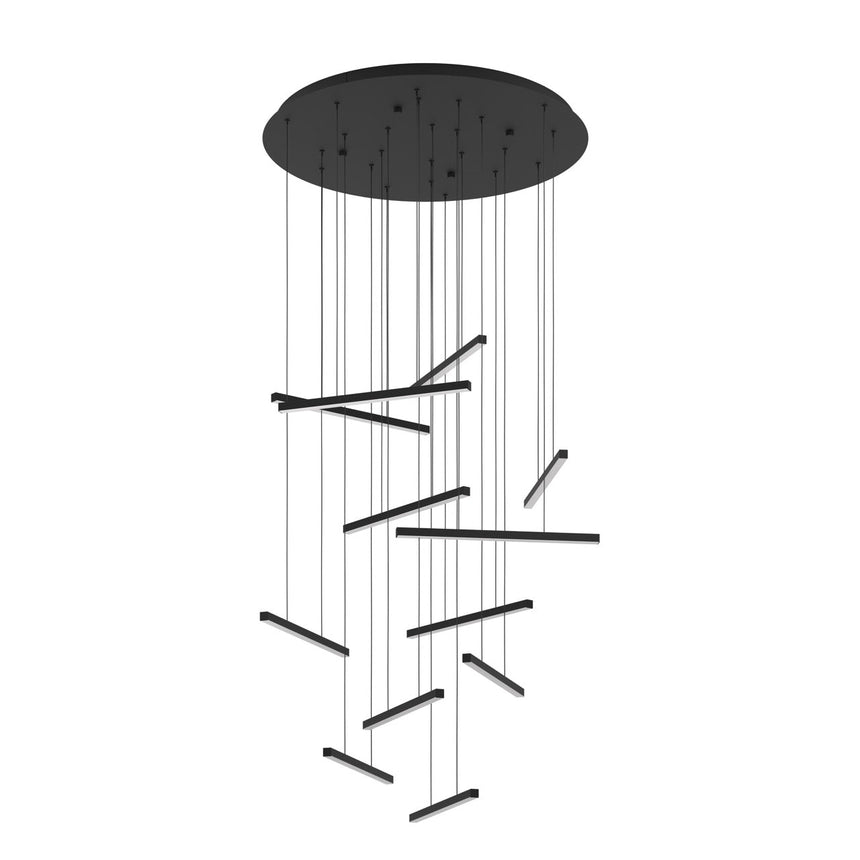 EGLO Lindoza Lámpara de techo colgante LED regulable acero plástico negro blanco 390351