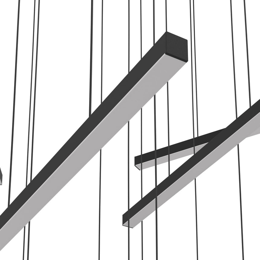 EGLO Lindoza Lámpara de techo colgante LED regulable acero plástico negro blanco 390351