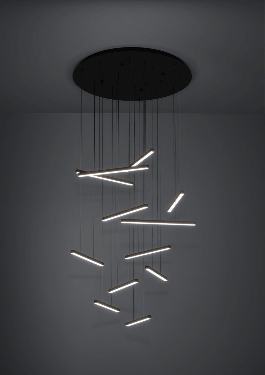 EGLO Lindoza Lámpara de techo colgante LED regulable acero plástico negro blanco 390351