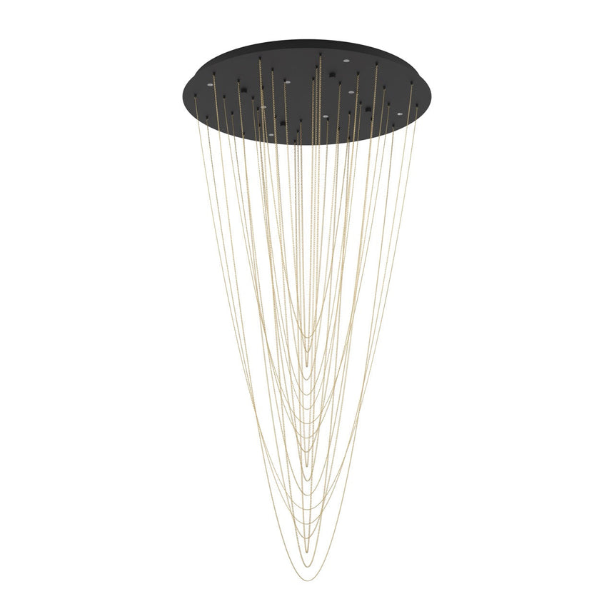 EGLO Trepuco Lámpara de techo colgante LED regulable acero acero negro latón 390355