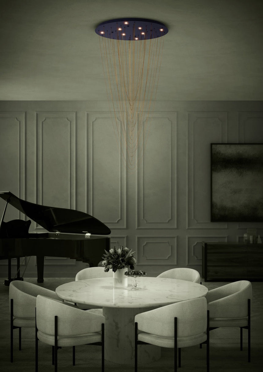 EGLO Trepuco Lámpara de techo colgante LED regulable acero acero negro latón 390355