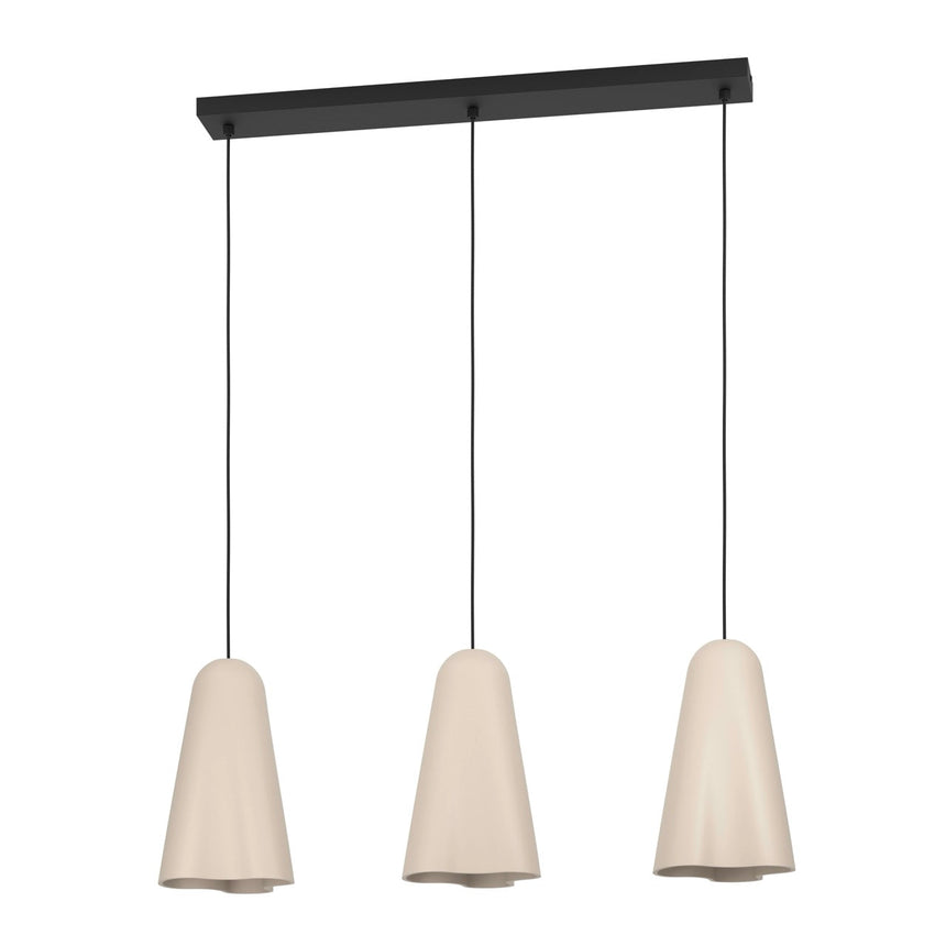 EGLO Tolleric Lámpara de techo colgante acero cerámica negro arena 390364