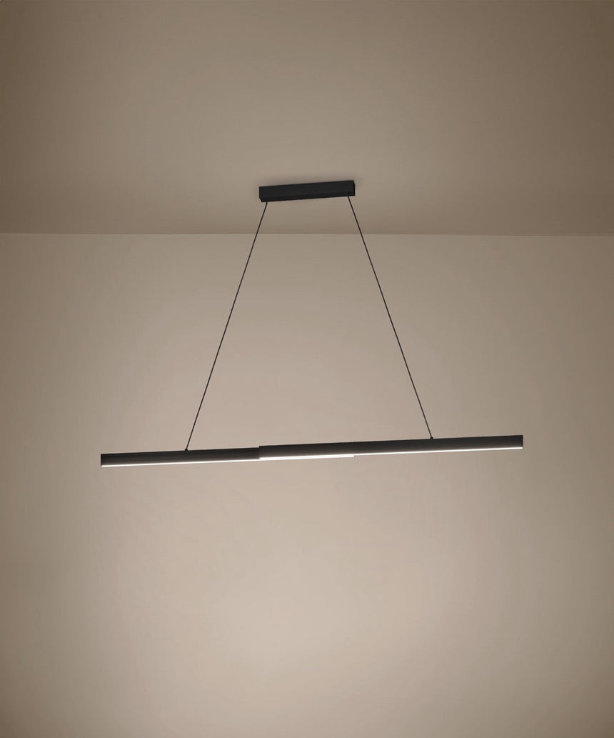 EGLO Montebuono Lámpara de techo colgante LED regulable aluminioacero plástico negro anodizado blanco 390368