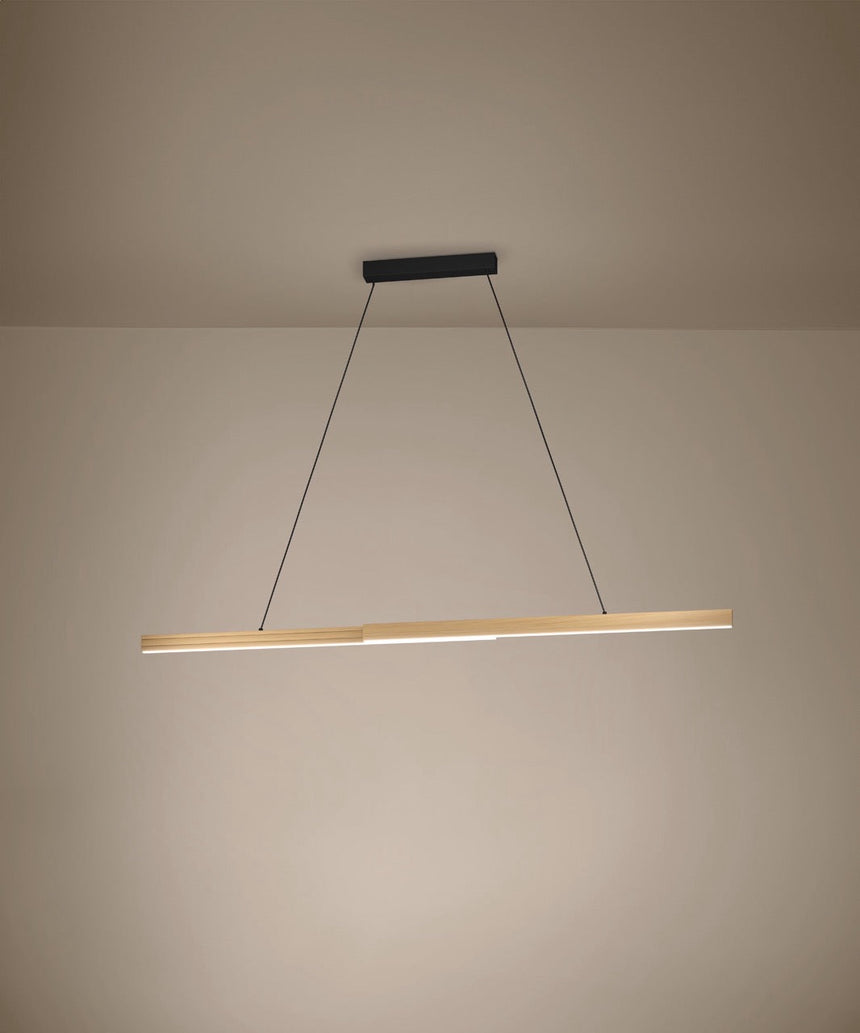 EGLO Montebuono Lámpara de techo colgante LED regulable aluminioacero plástico negrocafé blanco 390369