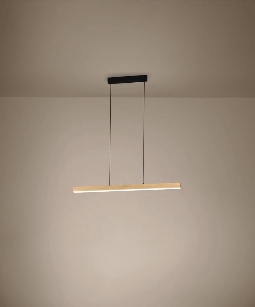 EGLO Montebuono Lámpara de techo colgante LED regulable aluminioacero plástico negrocafé blanco 390369