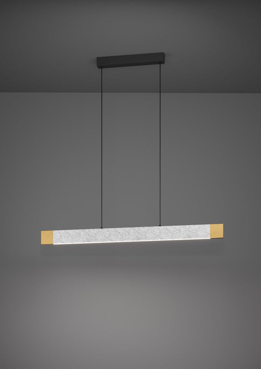 EGLO Vallelado Lámpara de techo colgante LED regulable 2 luces aceromadera textil negrocafé gris 390386