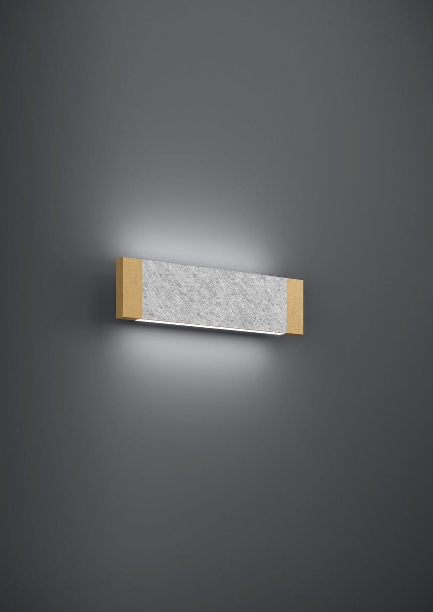 EGLO Vallelado Lámpara de pared LED aceromadera textil negrocafé gris 390387
