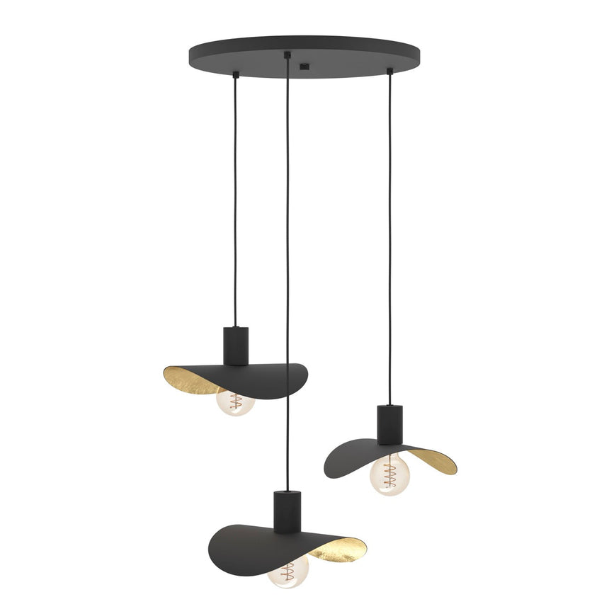 EGLO Saceda Lámpara de techo colgante acero negrooro 390395