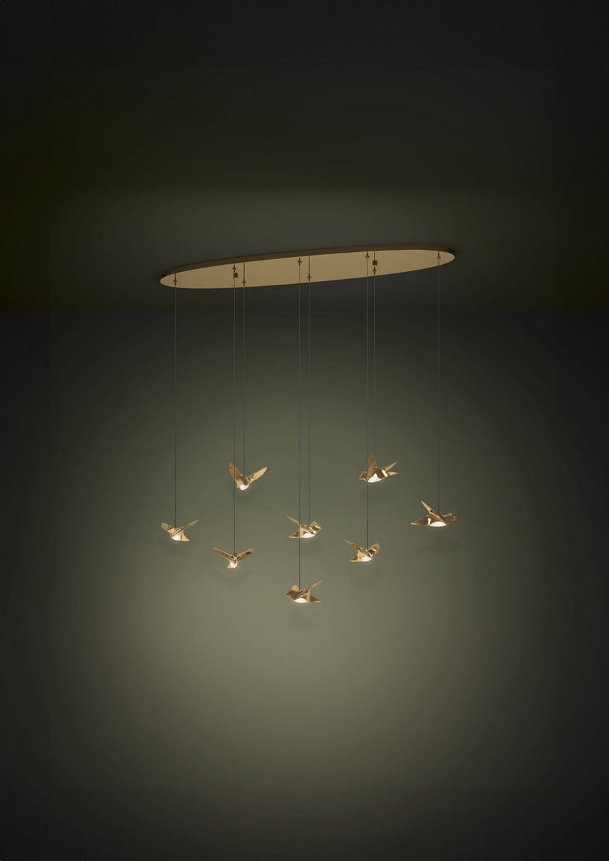 EGLO Paratebueno 2 Lámpara de techo colgante LED regulable acero aceroplástico latón 390397