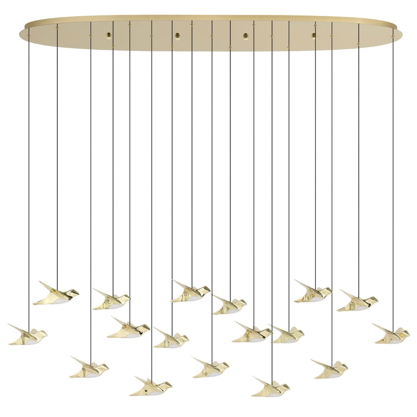 EGLO Paratebueno 2 Lámpara de techo colgante LED regulable acero aceroplástico latón 390399