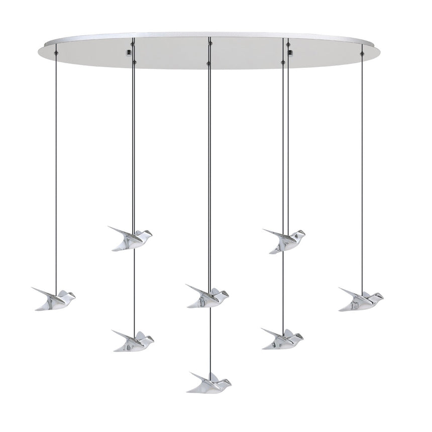 EGLO Paratebueno 1 Lámpara de techo colgante LED regulable acero aceroplástico cromo 390401