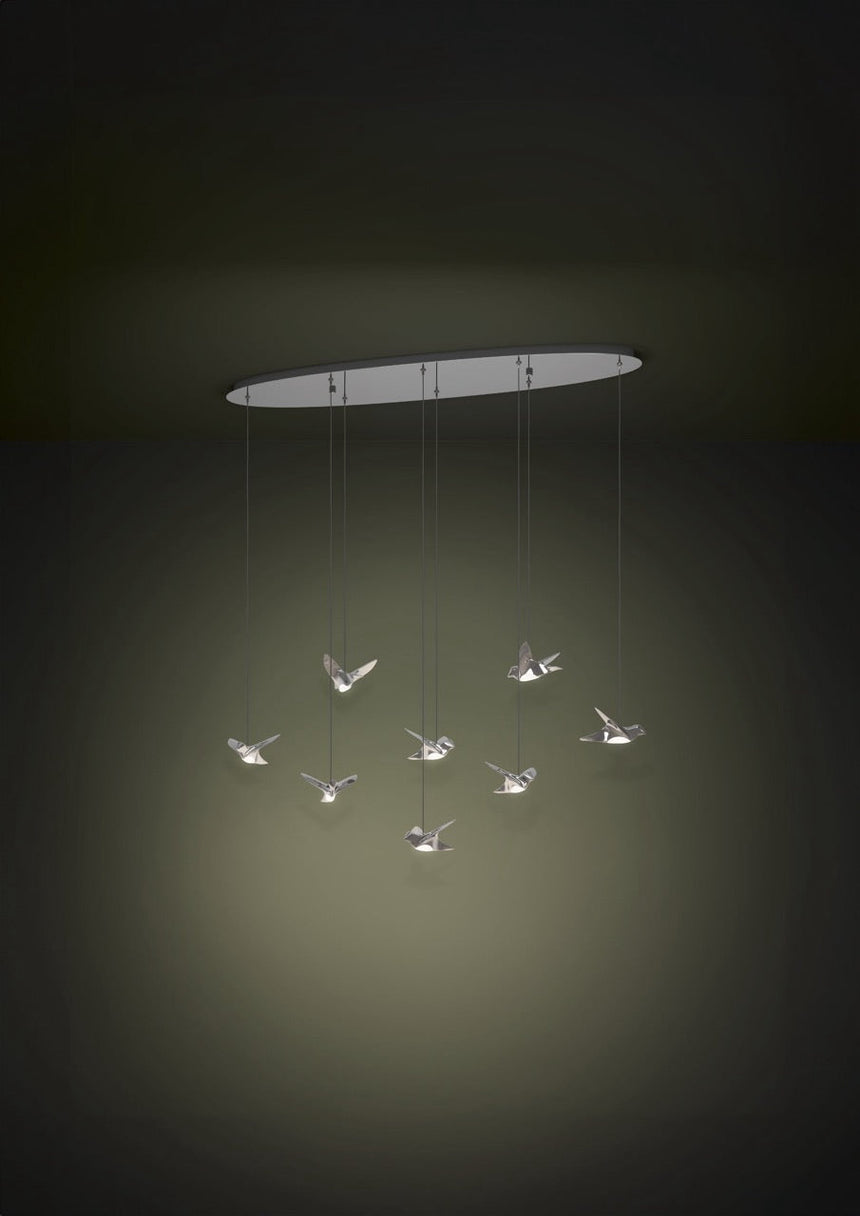 EGLO Paratebueno 1 Lámpara de techo colgante LED regulable acero aceroplástico cromo 390401