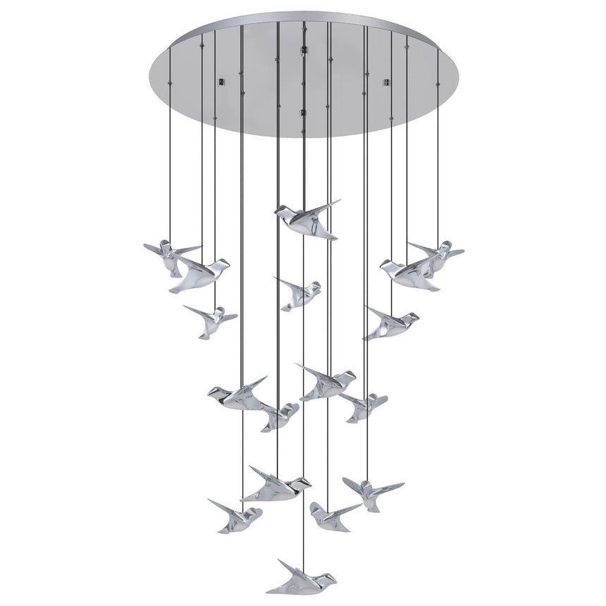 EGLO Paratebueno 1 Lámpara de techo colgante LED regulable acero aceroplástico cromo 390402