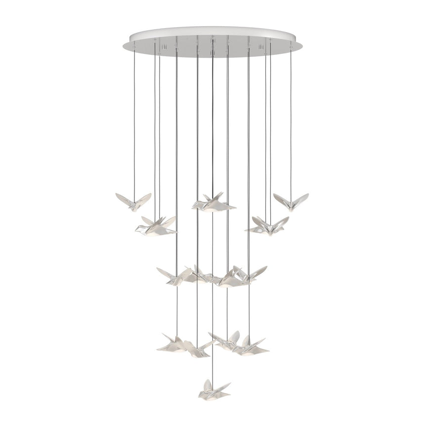 EGLO Paratebueno 1 Lámpara de techo colgante LED regulable acero aceroplástico cromo 390402