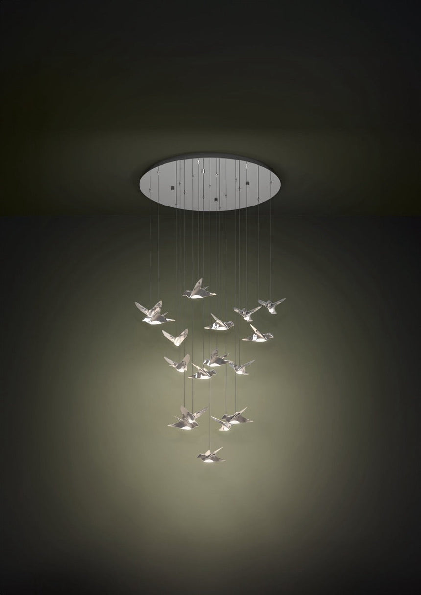 EGLO Paratebueno 1 Lámpara de techo colgante LED regulable acero aceroplástico cromo 390402