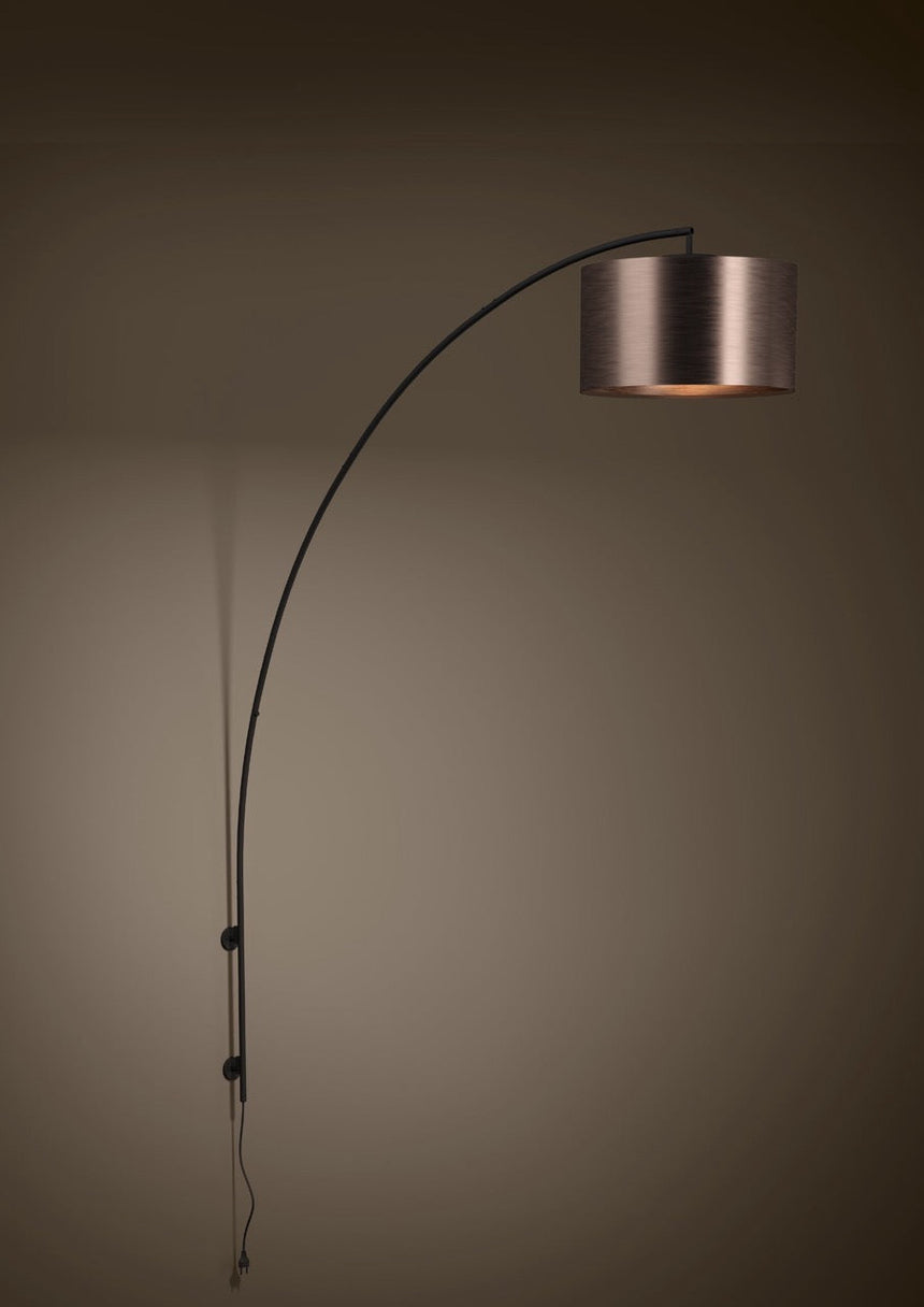 EGLO Saganto 1 Lámpara de pared regulable acero plástico negro cafécobre 390407