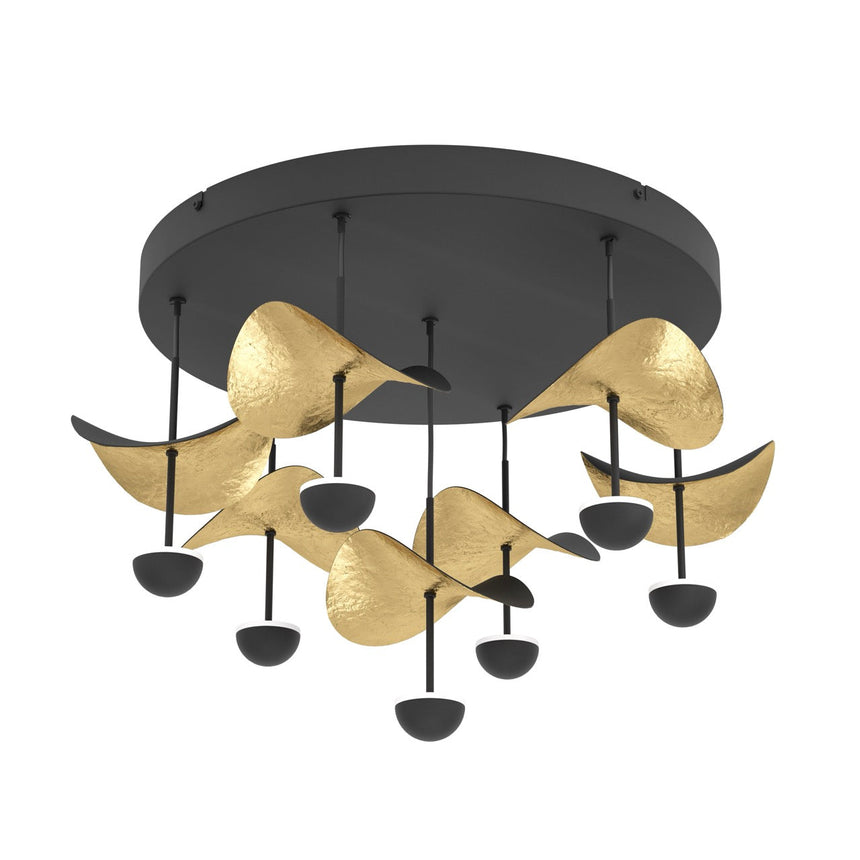 EGLO Dracera Plafón LED regulable acero acero negro negrooro 390411