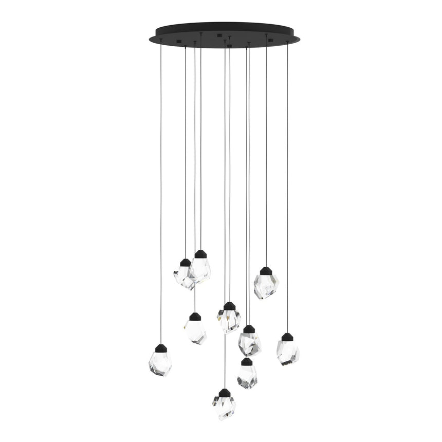 EGLO Sindicat Lámpara de techo colgante LED regulable acero cristal negro claro 390412