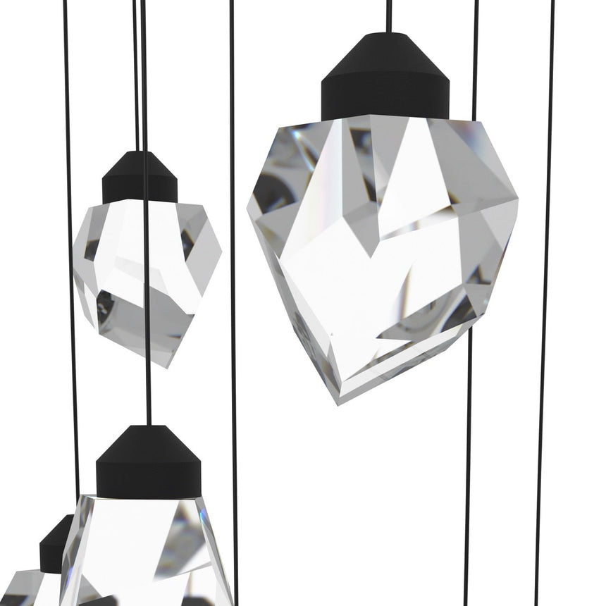 EGLO Sindicat Lámpara de techo colgante LED regulable acero cristal negro claro 390412