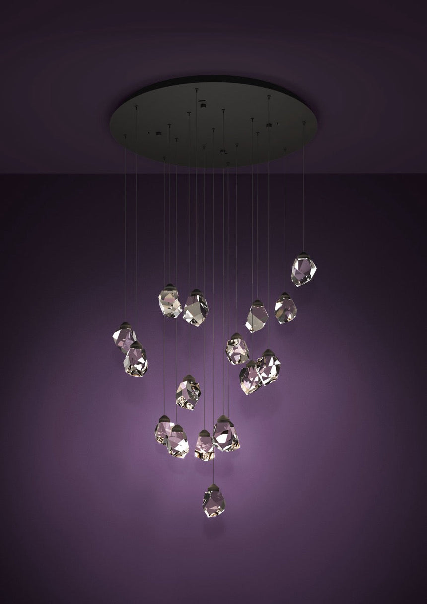 EGLO Sindicat Lámpara de techo colgante LED regulable acero cristal negro claro 390413