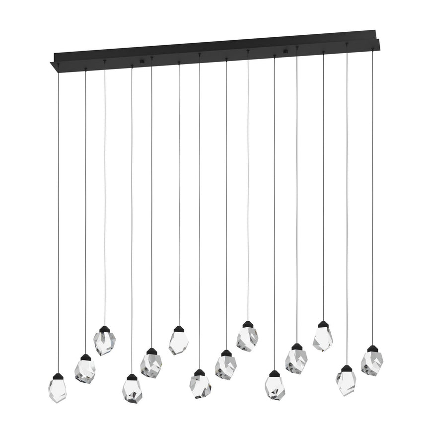 EGLO Sindicat Lámpara de techo colgante LED regulable acero cristal negro claro 390414
