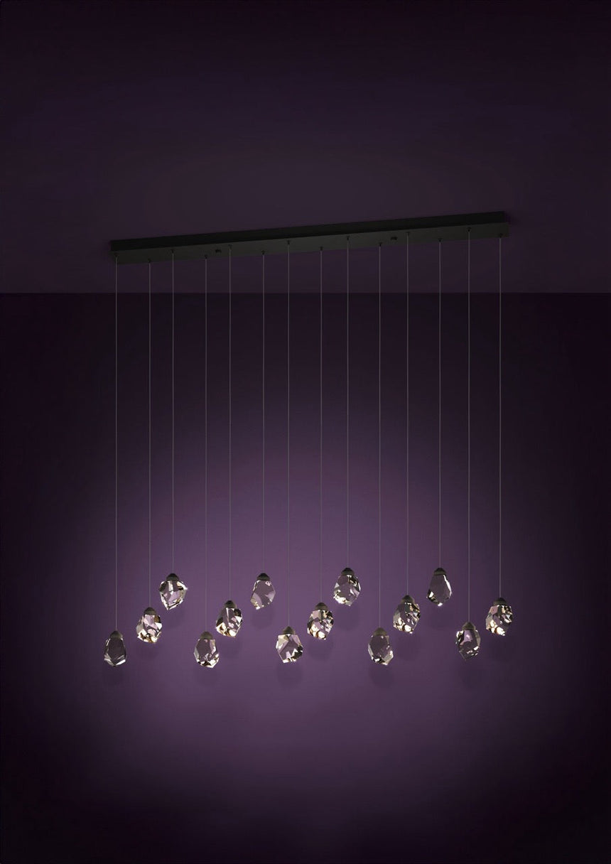 EGLO Sindicat Lámpara de techo colgante LED regulable acero cristal negro claro 390414