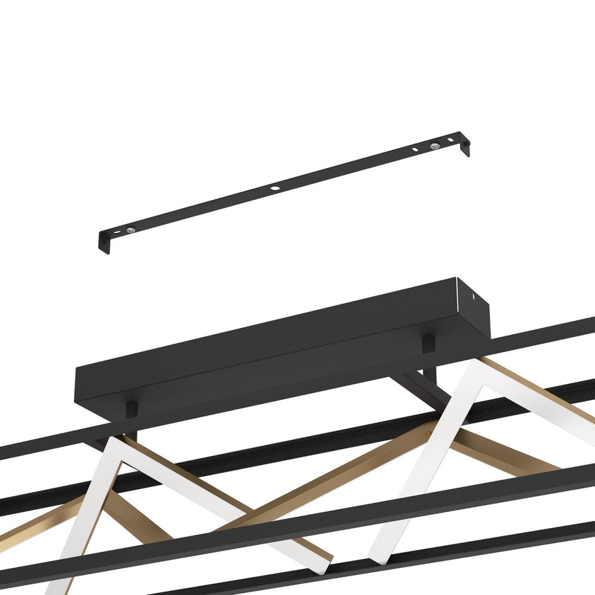 EGLO Penela Plafón LED portátil regulable aluminioacero negrooro 390416