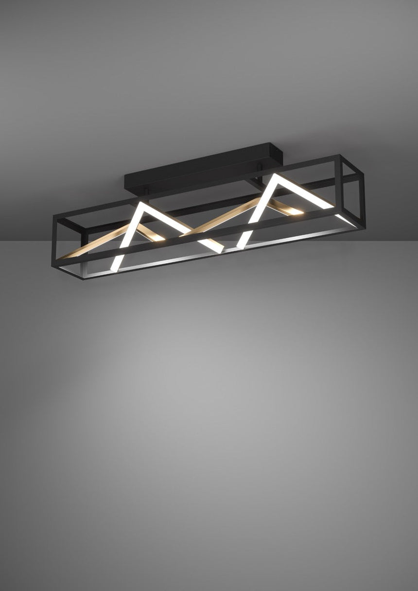 EGLO Penela Plafón LED portátil regulable aluminioacero negrooro 390416