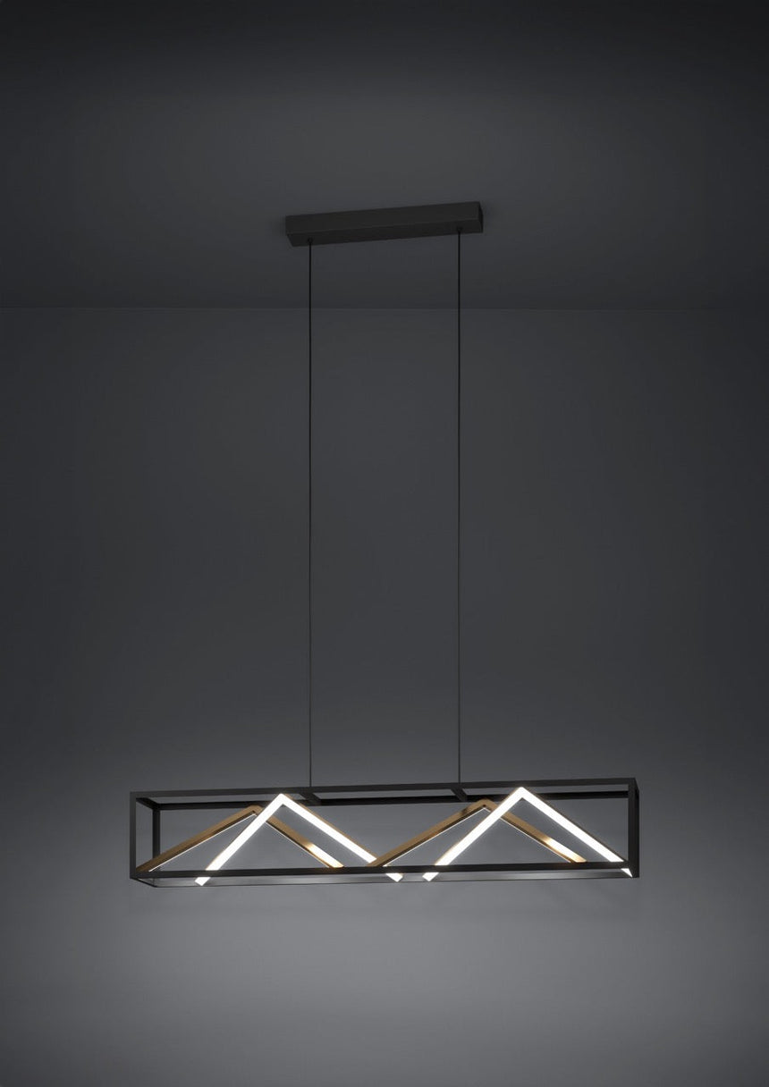 EGLO Penela Lámpara de techo colgante LED portátil regulable aluminioacero negrooro 390417