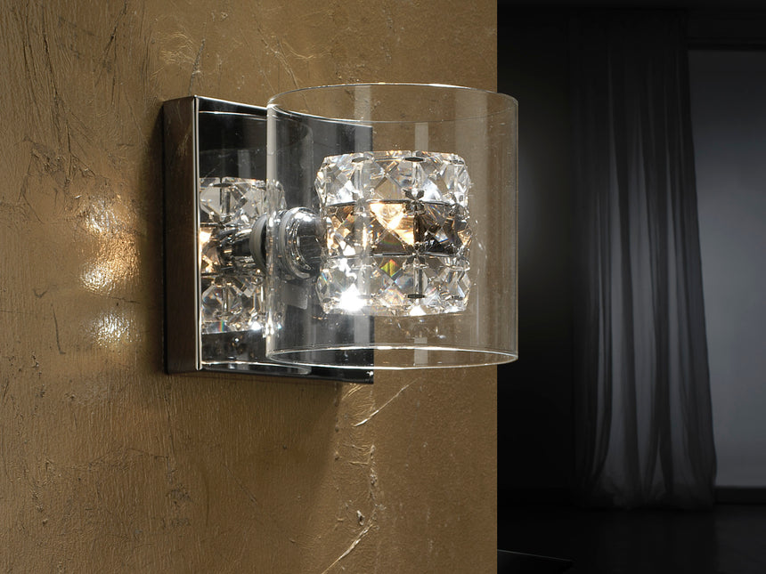 Schuller Flash 391218 Lámparas de pared Cromo. Transparente y smoke