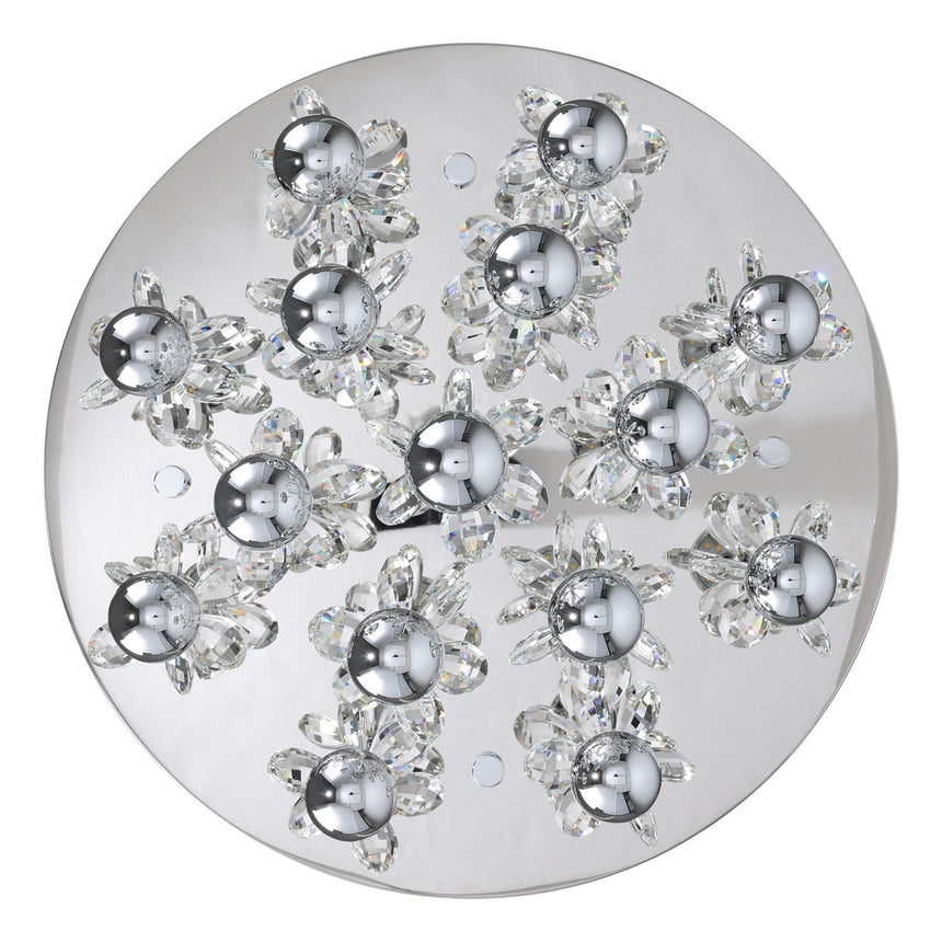 EGLO Pianopoli Plafón LED regulable acero inoxidable cristal cromo claro 39245