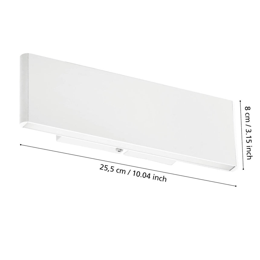 EGLO Climene Lámpara de pared LED aluminio plástico blanco blanco 39265
