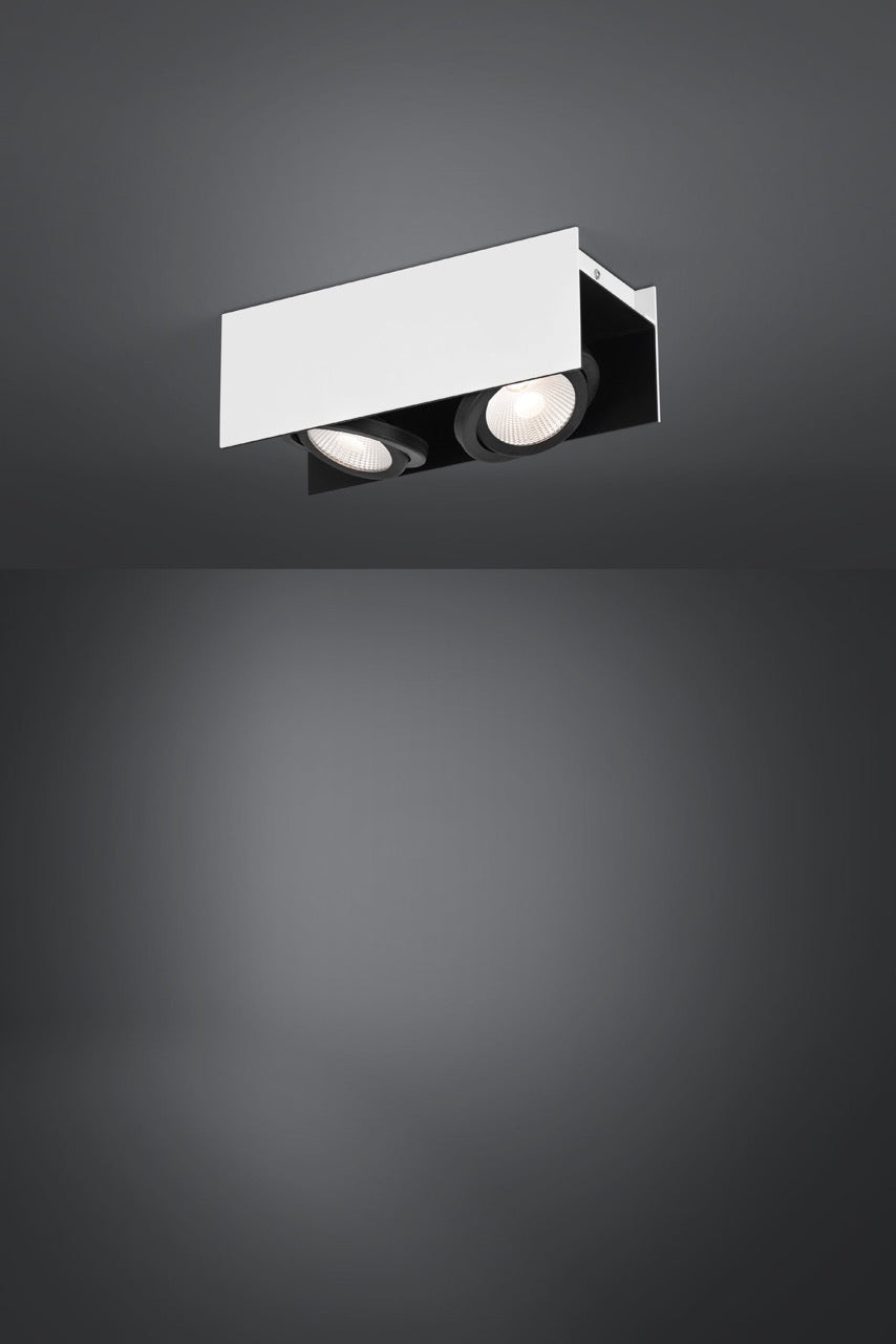 EGLO Vidago Plafón LED regulable aluminioacero blanconegro 39316