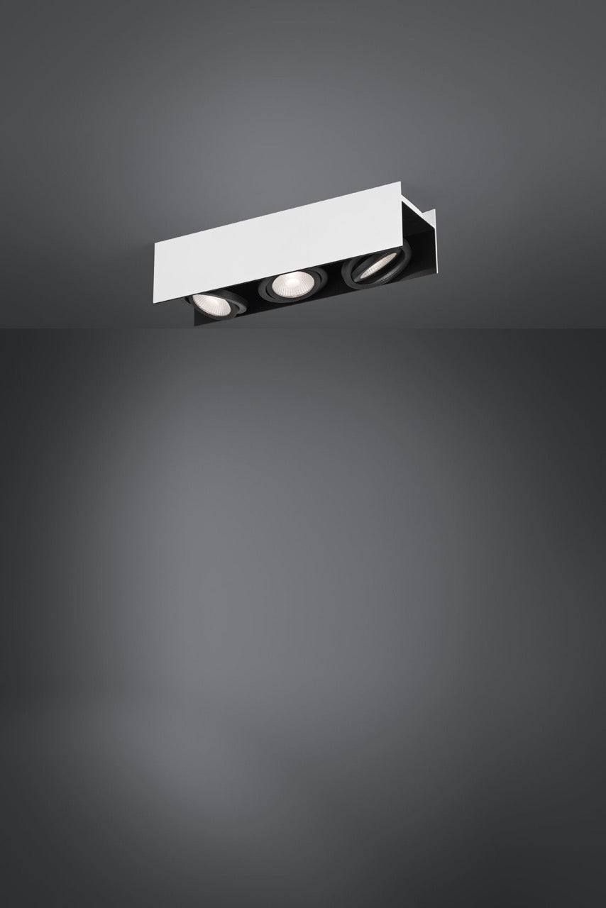 EGLO Vidago Plafón LED regulable aluminioacero blanconegro 39317