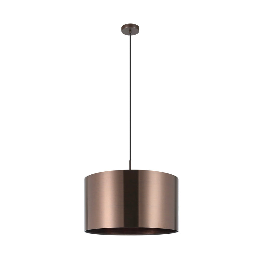 EGLO Saganto 1 Lámpara de techo colgante acero plástico café cafécobre 39356