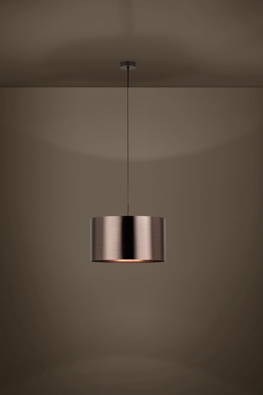 EGLO Saganto 1 Lámpara de techo colgante acero plástico café cafécobre 39356