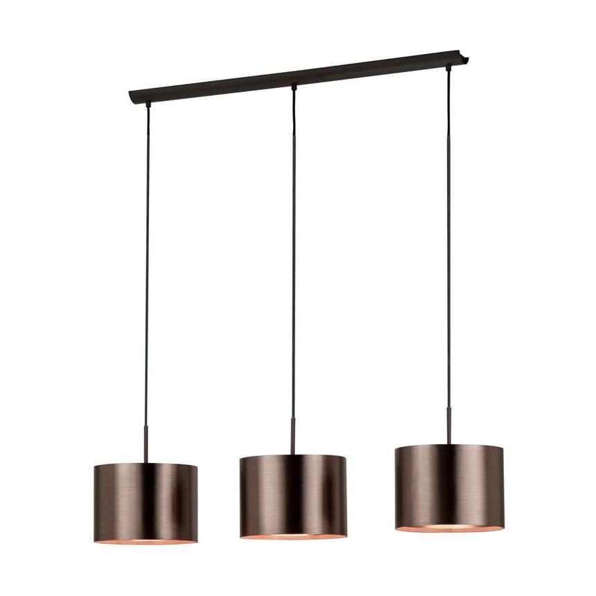 EGLO Saganto 1 Lámpara de techo colgante acero plástico café cafécobre 39357