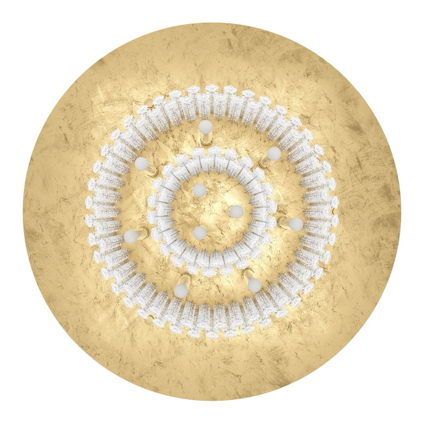 EGLO Vilalones Plafón LED regulable acero cristal dorado claro 39398