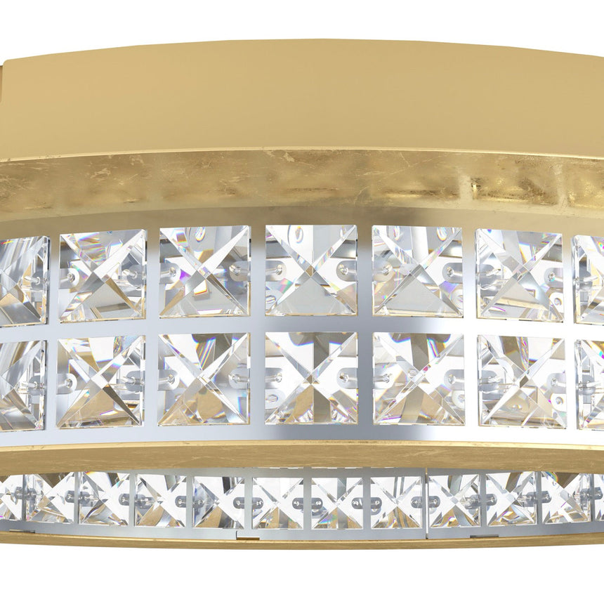 EGLO Principe Plafón LED regulable acero cristal dorado claro 39405