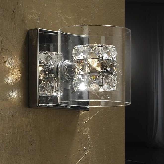 Schuller Flash 391218 Lámparas de pared Cromo. Transparente y smoke