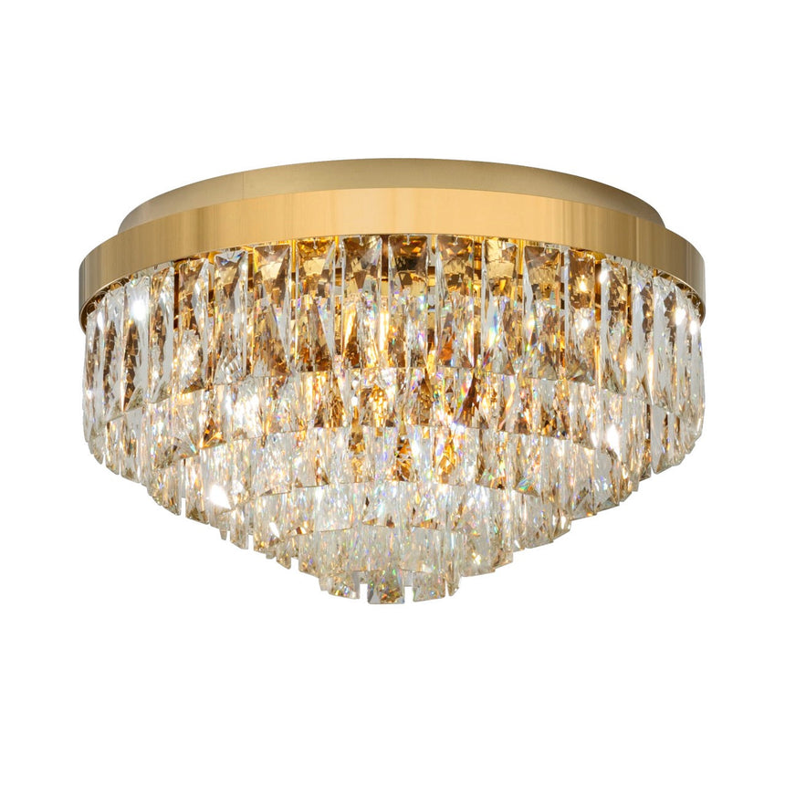 EGLO Valparaiso Plafón acero cristal dorado claro 39457