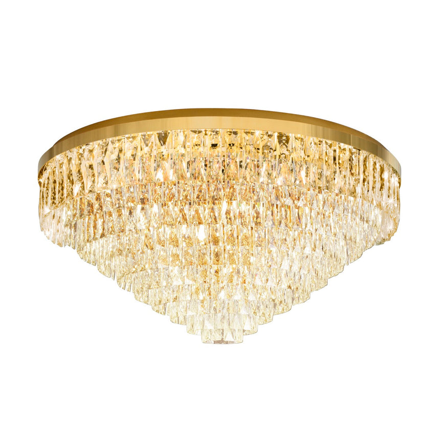 EGLO Valparaiso Plafón acero cristal dorado claro 39461