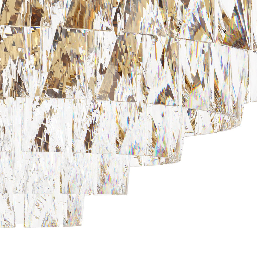 EGLO Valparaiso Plafón acero cristal dorado claro 39461