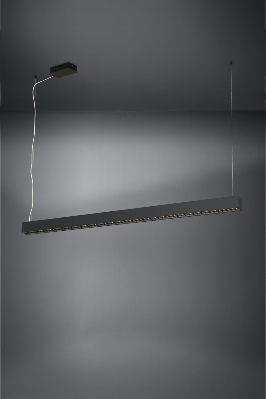 EGLO Termini Lámpara de techo colgante LED regulable 2 luces acero negro 39485