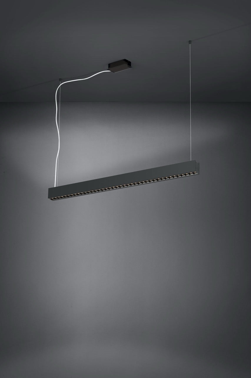 EGLO Termini Lámpara de techo colgante LED regulable 2 luces acero negro 39486